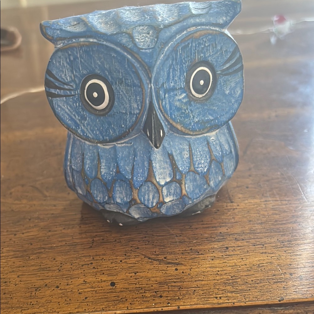 Blue Owl Figurine